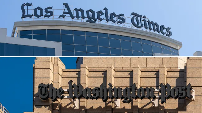 The LA Times and Washington Post office buildings